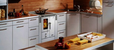 Cuisinière à bois LOHBERGER installée par la SARL SOLENEO