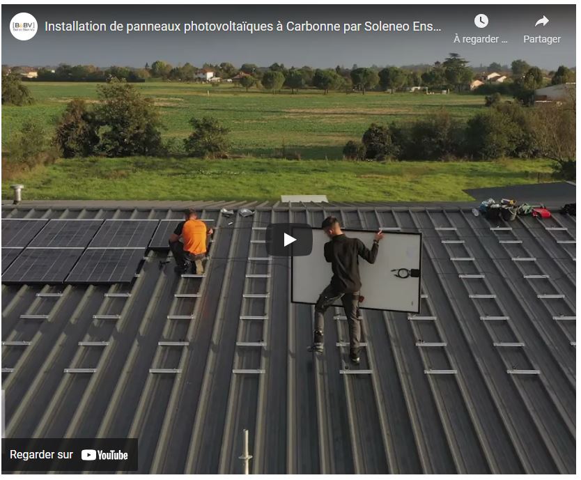 Installation photovoltaique en autoconsommation à Carbonne