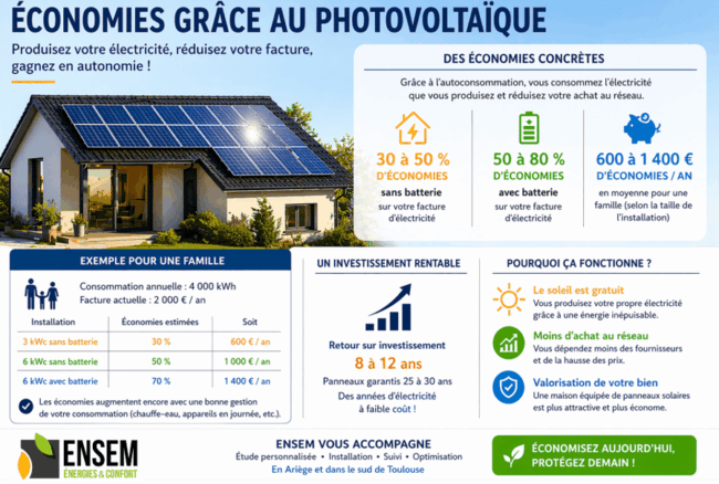 Economies grâce au photovoltaïque Economies grâce au photovoltaïque